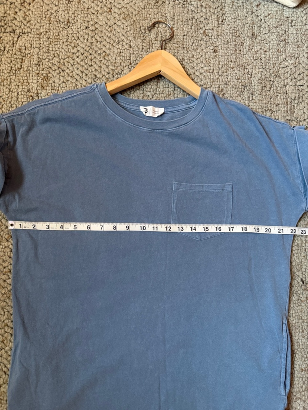 The Sweet Collective Washed Blue Pocket Tee Mini Dress - Picture 8 of 9